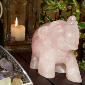 Rose Quartz Elephant