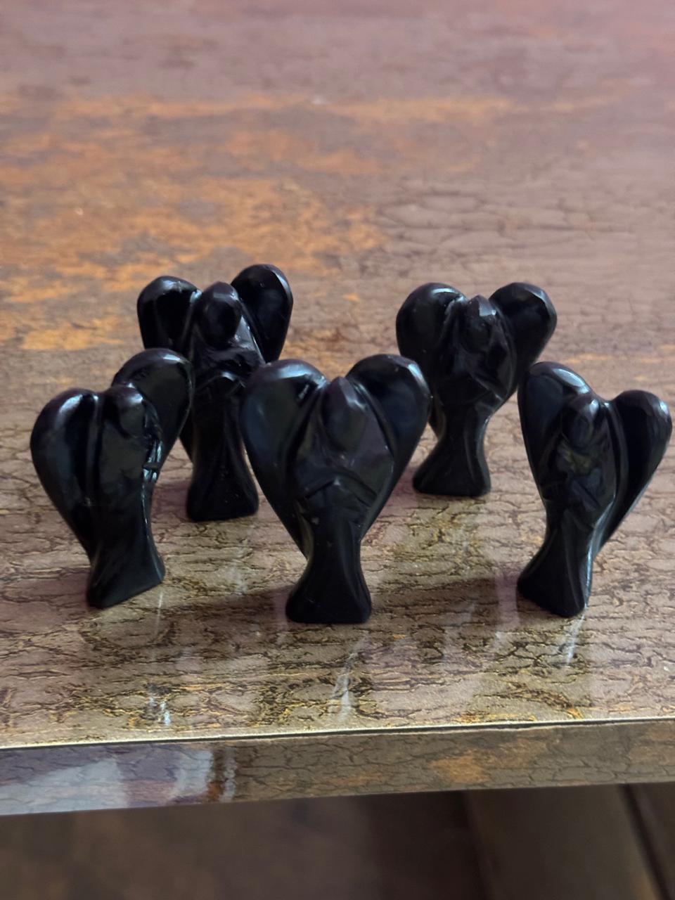 Black obsidian angel