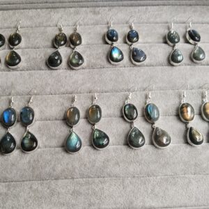 Labradorite Earrings Crystal