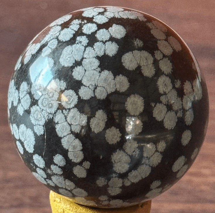 Snowflake Obsidian Sphere
